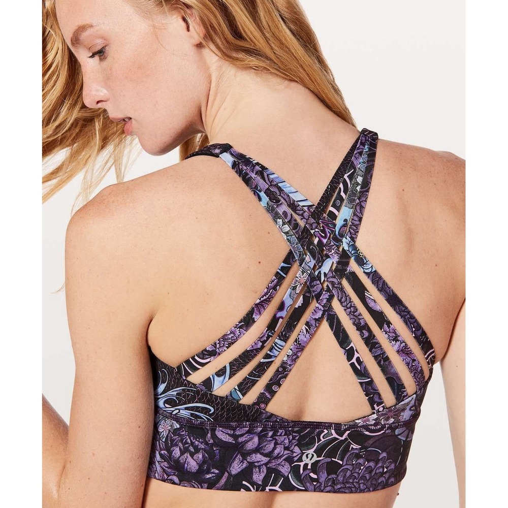 Lululemon Free To Be Moved BraMemoir Multi Purple Size 6 Activewear Workout